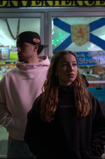 Mockneck Pink Hoodie
