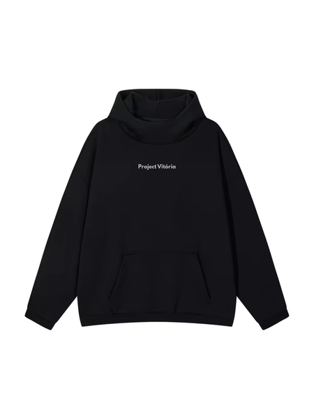 Mockneck Black Hoodie – Project Vitória